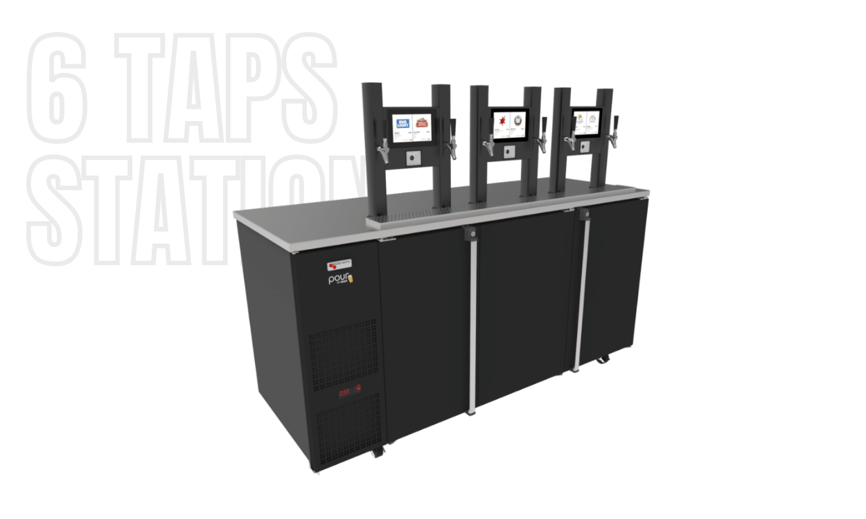 Borne self-service 6 taps Comitty